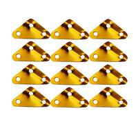 CLISPEED Alliage D’Aluminium Boucle de Corde de Tente Doré 12 Pièces | Tendeur Rapide, Verrouillage Fiable du Cordon, pour Haubans et Bâches, Usage Extérieur, Pique-niques