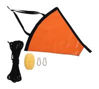 CLISPEED Ancre de Traction PVC Flottante 24 Pouces Orange avec Chaussette de Dérive pour Kayak et Bateau Marine Système de Freinage Robuste Ancre de Ponton Compacte et Solide