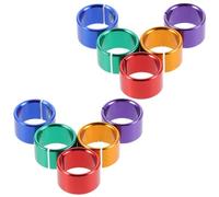 CLISPEED Anneaux en Aluminium Ouverts pour Identification des Oiseaux - Lot de 10 bagues légères, conçues pour Les pinsons Nains et l’élevage de volailles, avec Design Universel