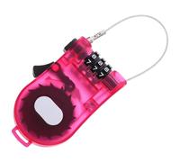 CLISPEED Antivol de Vélo Compact à Câble en Acier Réglable Transparent et Fuchsia Antivol Codé Multifonction pour Snowboard et Ski Serrure Légère et Portable pour Protection Extérieure