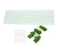 CLISPEED Arceaux de Tunnel de Serrage en Fibre de Verre et PP Blanc pour Jardinage, Support de Plante Robuste Protection Le Gel Oiseaux, pour Cultures en Extérieur