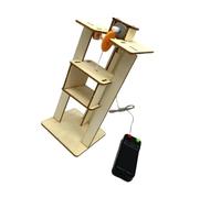 CLISPEED Ascenseur Bois DIY Éducatif pour Garçon Fille Ans Apprentissage Scientifique Développement Motricité et Logique Kit de Montage Pratique et Ludique