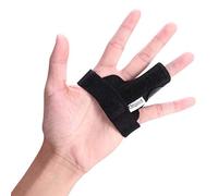 CLISPEED Attelle de doigt, attelle pour doigt à gâchette, attelle de doigt intégrée en aluminium, support réglable pour soulager la douleur (Noir)