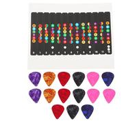 CLISPEED Autocollants de Guitare pour Débutants Médiators, Facile à Coller en Papier et Pvc, 3 Sets pour Apprendre la Guitare Efficacement Couleur Aléatoire