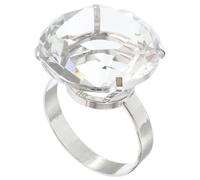 CLISPEED Bague de mariage simulée pour femme, grande bague de fiançailles avec strass, décoration de mariage et accessoire de fête interactif