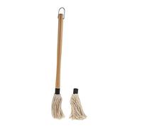CLISPEED Balai à Barbecue Fil De Coton Ustensiles pour Barbecue Pinceau à Sauce Huile Outil pour Cuisson avec Manche Bois
