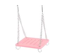CLISPEED Balançoire pour Hamster Rose Bois et Métal Simple et Amusant Accessoire pour Maison DIY de Petits Animaux de Compagnie