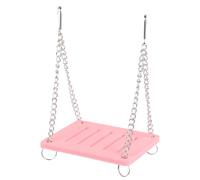 CLISPEED Balançoire Rose Hamster Simple Jouet Bois pour Métal en Attire Résistant L'attention de Petits Animaux, pour Cage