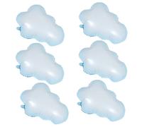 CLISPEED Ballons En Aluminium En Forme De Décorations En Forme De Pour Fête 6 Pièces Couleur Blanche Intérieur Extérieur Anniversaire Baby Shower Mariage