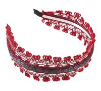 CLISPEED Bandeau à Fleurs Brodé pour Femmes en Tissu, Accessoire Cheveux Élégant et Polyvalent, pour Photos et Sport, Sécurise les Cheveux Style