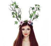 CLISPEED Bandeau Décoratif de Branche d'Arbre à Fleurs Artificielles Accessoire pour Cheveux Délicat et Lumineux Coiffe de Fête pour Noël Mariage et Séances Photo Décor Bandeau