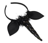 CLISPEED Bandeau Licorne Cotillons Licorne Cosplay Filles Licornes Cheveux De Filles Décorations Accessoires Enfant En Bas Âge Noir Drôle Chapeau Drôle Faire La Fête Bandeau Enfants