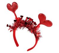 CLISPEED Bandeau pour Cheveux de Cœur Pailleté Rose Clair, Accessoire Léger et Confortable pour Mariage, Saint-valentin, Fête de Célibataires et Séance Photo, Décoration Romantique