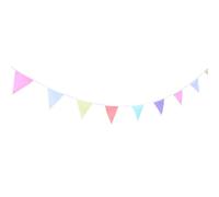 CLISPEED Banderole Coton Colorée avec Fanions Triangulaires pour Décoration Événements Anniversaires et Mariages Style Macaron pour Intérieur et Extérieur