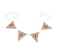 CLISPEED Banderole Triangulaire en Toile de Jute Écologique Décoration de Fanions de Mariage Bannière Suspendue pour Fête Guirlande Décorative pour Événements Festifs et Célébrations