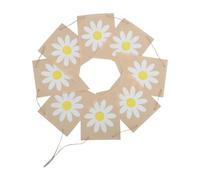 CLISPEED Bannière de Guirlande Printanière en Toile de Jute à Fleurs de Marguerite, Décoration Suspendue pour Fête de Printemps, Usage Intérieur et Extérieur, 1 Pièce, Style Champêtre