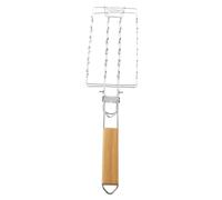 CLISPEED Barbecue Acier Inoxydable avec Manche Filet Grillade pour Saucisses et Maïs Résistant Au Feu et Facile à Nettoyer pour Cuisson Extérieure et Intérieure