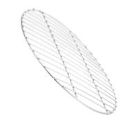 CLISPEED Barbecue Ronde Acier Inoxydable Maille Résistante Multifonction pour Cuisson Viande Poisson Légumes Panier Grillade Barbecue Pratique pour Intérieur et Extérieur