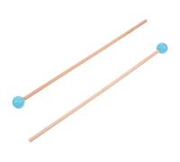 CLISPEED Bâtons de Percussion Accessoires pour Instruments de Percussion Tête Ronde en Bois en Silicone Bleu, Légers et Lisses, Maillets pour Marimba et Xylophone