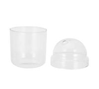CLISPEED Bocal Écosystème Miniature Terrarium Végétal en Verre 14,5x8,8x8,8cm, Forme Jarre, pour Mousse et Mini Poissons, Maison et Bureau, Montage Facile