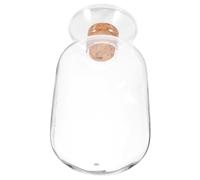 CLISPEED Bocal Verre Transparent avec Bouchon Liège Petit Pot de Rangement pour Allumettes Décoration et Stockage Polyvalent pour Salon