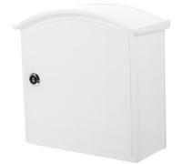 CLISPEED Boîte à lait verrouillable en plastique pour la maison - Boîte à lait murale avec clé - Blanc - Boîte de dépôt scellée pour approvisionnement en lait en plein air et colis