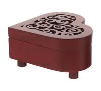 CLISPEED Boîte à Musique Décorative en Bois Ajourée Forme Cœur Kit DIY Remontoir Vintage Boîte à Musique de Bureau et Chambre Accessoire Créatif pour Présent Romantique