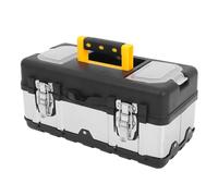 CLISPEED Boîte à Outils Portable Acier Inoxydable Malette de Rangement Multifonctionnelle pour Électricien Bricoleur Design Durable pour Voyage Extérieur