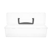CLISPEED Boîte à Outils Portable Boîte de Rangement pour Outils en PP Noir, Transparente, Compacte, Grosse Capacité, pour Accessoires et Papeterie, Maison et Réparations Domestiques