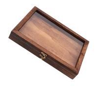 CLISPEED Boîte à Spécimens en Bois de Paulownia Carbone 365X26X55 CM Couvercle en Verre Transparent Boîte de Rangement Anti-Poussière Multifonctionnelle pour Insectes et Plantes 1