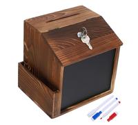 CLISPEED Boîte à Suggestions Bois Vintage avec Serrure Murale et Multifonction pour Dons Courrier et Votes Construction Solide et Installation Facile