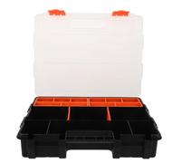 CLISPEED Boîte de Rangement Plastique Compartiments pour Petites Organiseur Visserie Compact Mallette Outil Portable pour Écrous Vis et Accessoires
