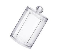CLISPEED Boîte de Rangement Transparente pour Coton Démaquillant avec Couvercle Organisateur Compact pour Salle de Bain Design Simple et Facile à Maintien Propre et Pratique