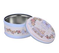 CLISPEED Boîte en Fer-Blanc Ronde pour Biscuits et Bonbons Contenant Sucré Décoratif Petite Boîte Présent pour Noël et Fêtes Métallique Pratique et Festive