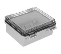 CLISPEED Boîte Jonction Électrique Étanche Extérieure 120x97x56 Mm Transparente Fond, Dispositif Verrouillage Sécurisé, Résistante Aux Intempéries Pour Câblage Et Raccordement En Extérieur