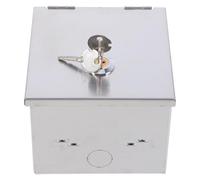 CLISPEED Boîte Prise Extérieure Étanche Acier Inoxydable Type Boîte de Protection Verrouillable pour Prise Électrique Robuste pour Espaces Publics et Installation Surface ou Encastrée