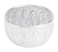 CLISPEED Bol Décoratif Métal Argenté Artisanal Bol Rond Sculpté Vaisselle Pratique pour Maison et Restaurant pour Soupe Salade et Pâtes