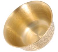 CLISPEED Bol en Cuivre Bouddha Lisse Petit et Moyen Bol de Culte Bouddhiste en Laiton Antirouille pour Eau et Riz Décoration Temple et Cérémonie Sacré