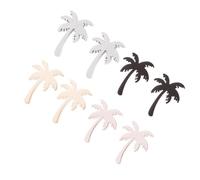 CLISPEED Boucles D’oreilles Cocotier 4 Paires Pour Femme Et Fille, Acier Inoxydable, Pendentifs Uniques, Multi-couleurs, Bijoux Tendances Fête Et Usage Quotidien