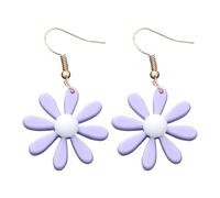 CLISPEED Boucles D'oreilles en Acrylique Légères et Confortables Fermeture de Marguerite Pourpre Look Décontracté