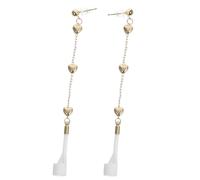 CLISPEED Boucles D'oreilles Pendantes Cœur Métal Multifonction pour Femmes Accessoires Clips Décoratifs Usage Quotidien Entraînement