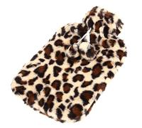 CLISPEED Bouillotte Eau Chaude Épaisse en Caoutchouc avec Housse Peluche Portable pour Soulager Blessures Sportives, pour Voyage et Usage Intérieur
