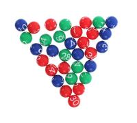 CLISPEED Boules de Loterie Colorées Compatibles Machine Mark Six Petites Boules Plastique Numérotées pour Tirage Au Sort Accessoires de Jeu Carnaval et Décoration Festive