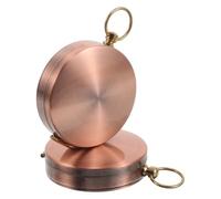 CLISPEED Boussole de Poche Vintage en Métal Cuivré avec Étui à Clapet Lot de 2 Outils de Navigation Compacts pour Randonnée Camping et Survie en Extérieur