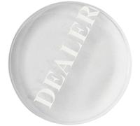 CLISPEED Bouton de Concessionnaire en Cristal pour Poker Texas, Double Face Résistant à l'usure, Grand et Facile à Trouver, pour Tournois de Poker