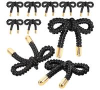 CLISPEED Boutons Nœud Métal 25 MM 10 Pcs Doré Clair et Noir Boutons de Couture pour Manteaux Pulls et Chemises Fournitures de Couture DIY pour Vêtements et Costumes