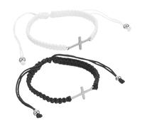 CLISPEED Bracelet Tissé Amitié pour Croix Bracelet Ajustable pour Décoratif Unique pour Liens Amitié