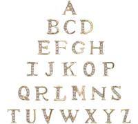 CLISPEED Breloques pour Ongles en Alliage de Zinc 26 Lettres Alphabet Strass Décorations de Manucure Charmantes pour Nail Art DIY Accessoires Bijoux Ongles Petits Strass