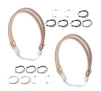 CLISPEED Brides Élastiques Ornées de Cristaux pour Talons Hauts Lot de 8 Paires Maintien Anti-Déchaussement Accessoires Décoratifs Transparents Blancs Noirs et Couleur Dorée