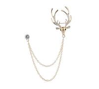 CLISPEED Broche pour Homme avec Chaîne Insigne de Costume pour Look Distingué et Chic